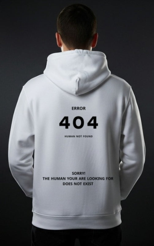 Human Not Found Hoodie - White