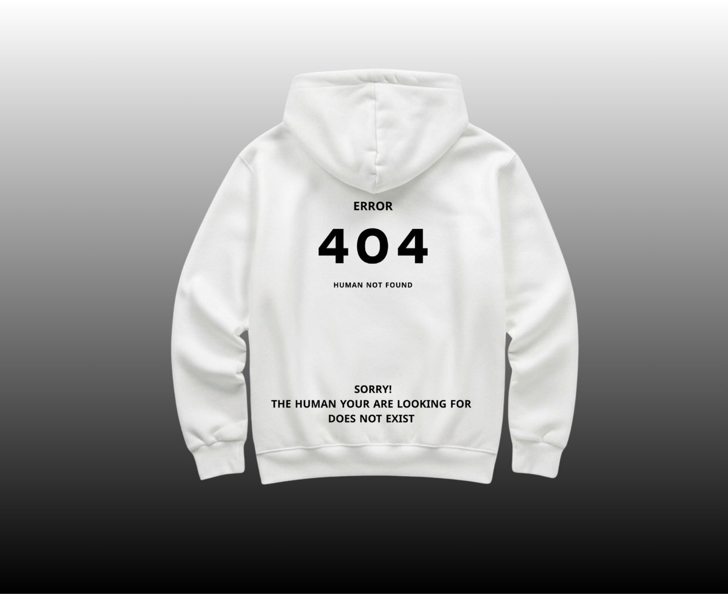 Human Not Found Hoodie - White