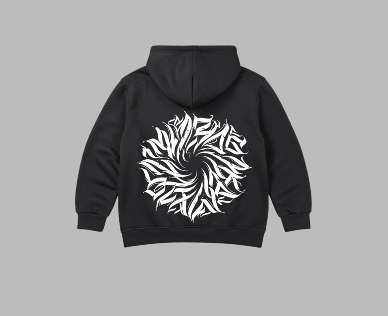 Printed Hoodie - Black