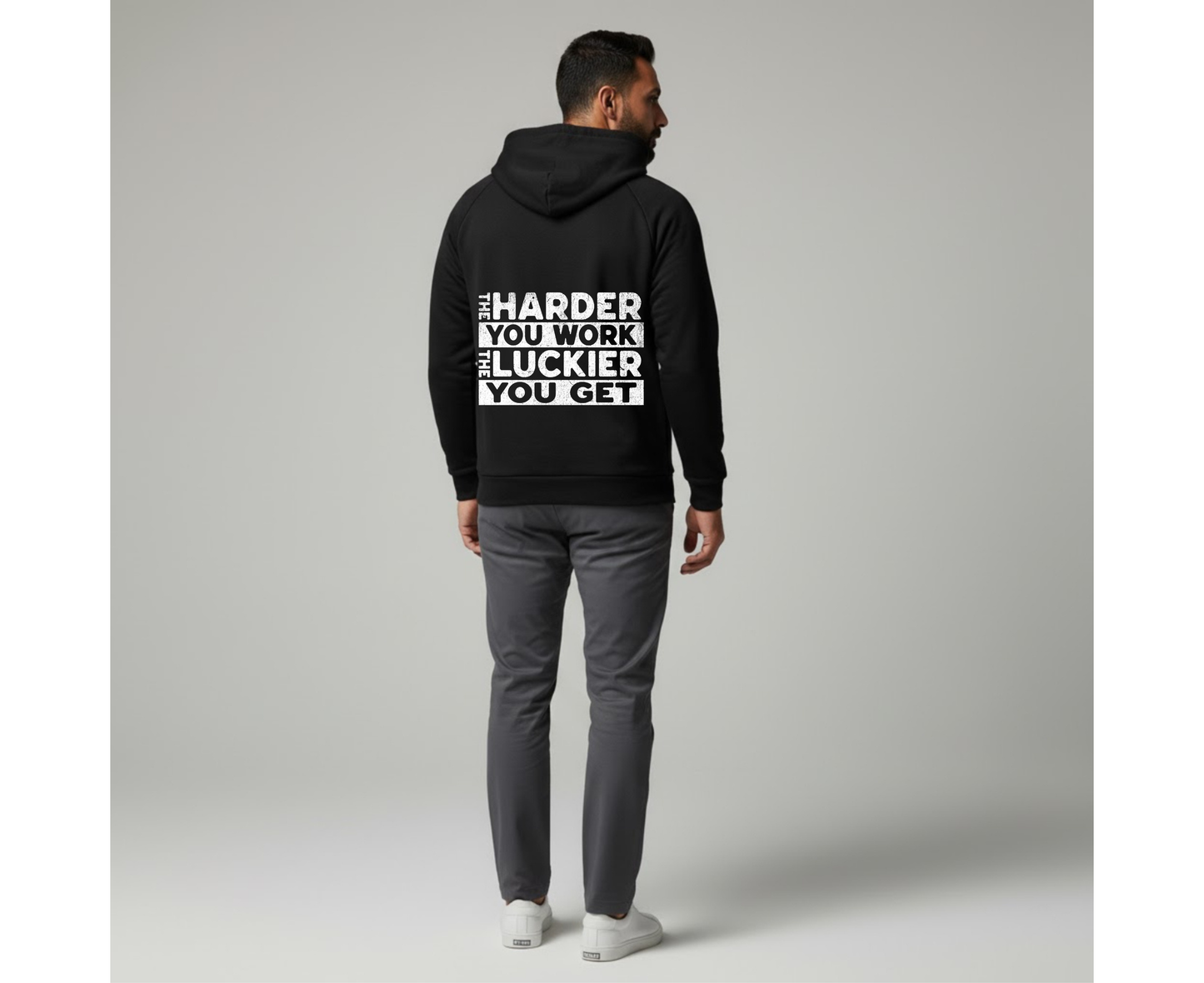 Harder You Work Hoodie - Black