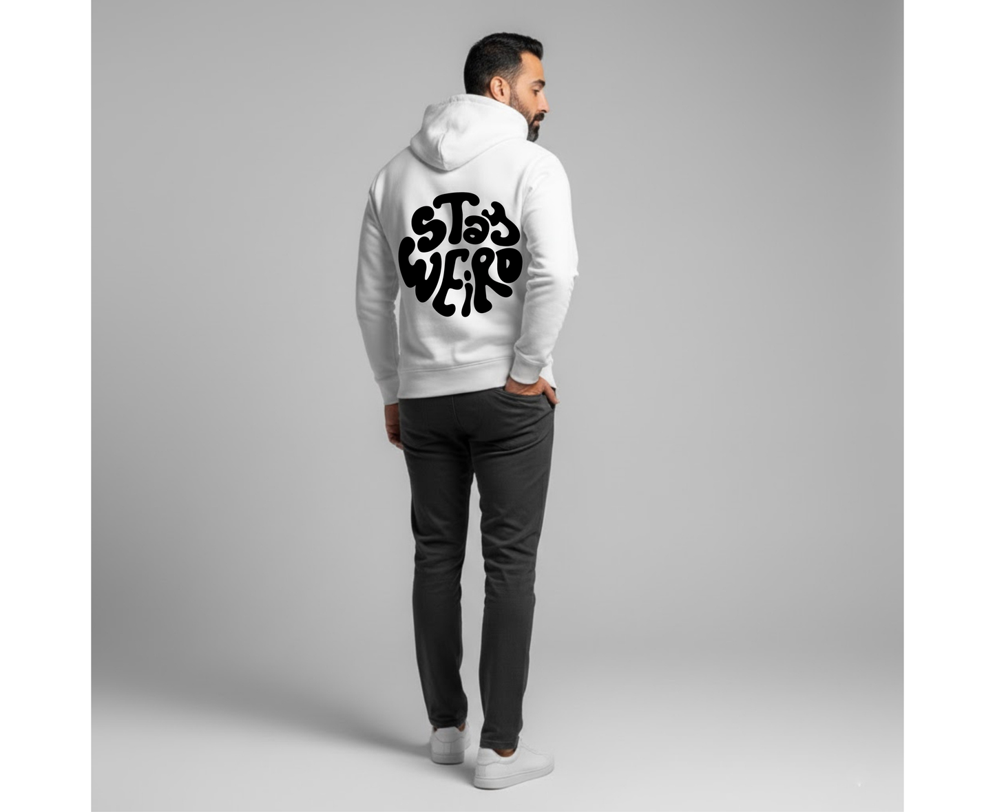 Stay Weird Hoodie - White