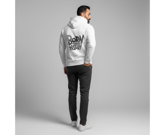 Born To Make History Hoodie - White