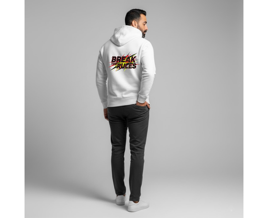 Break The Rules Hoodie - White