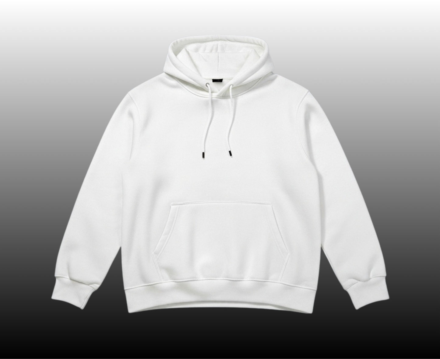 Classic Plain Hoodie – White